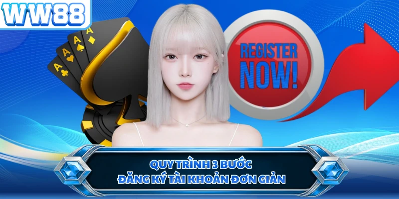 Quy trình 3 bước đăng ký tài khoản đơn giản